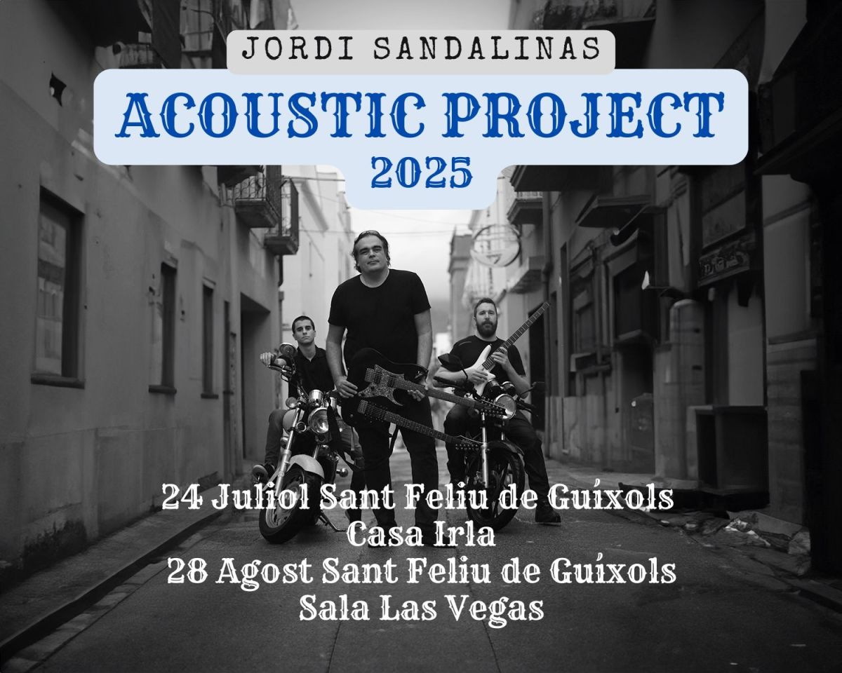 Jordi Sandalinas Acoustic Project 2025 tour poster
